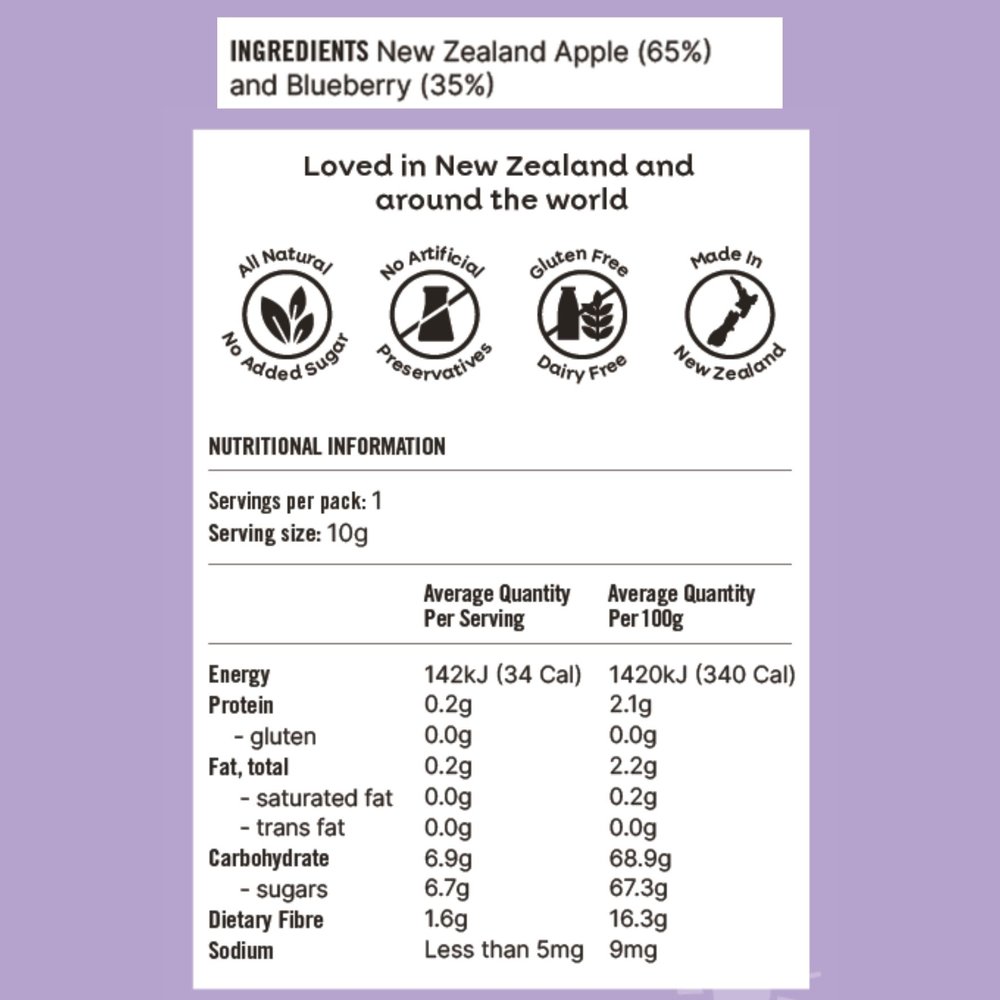 NaturKidz Fruit Crispz - Apple Sticks & Blueberry 10g