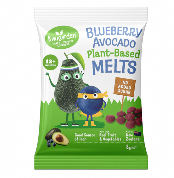 KIWIGARDEN Freeze Dried Blueberry Avocado Plant-Based Melts - by Optimo Foods