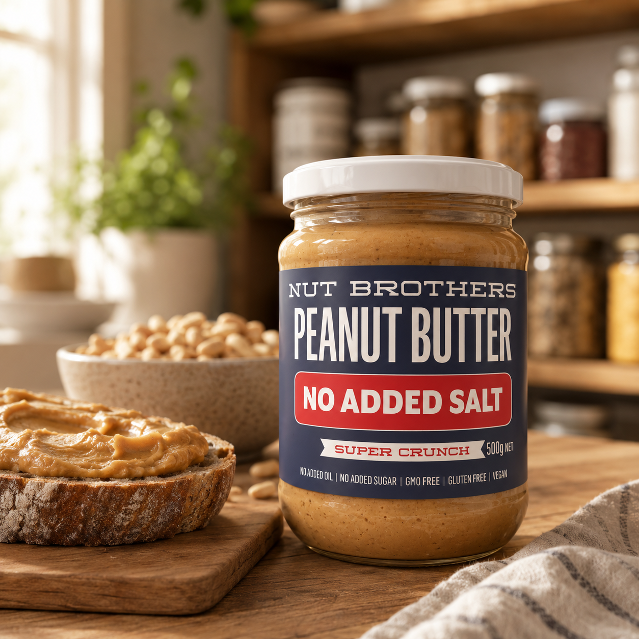 Nut Brothers Super Crunch ( NO ADDED SALT) Peanut Butter