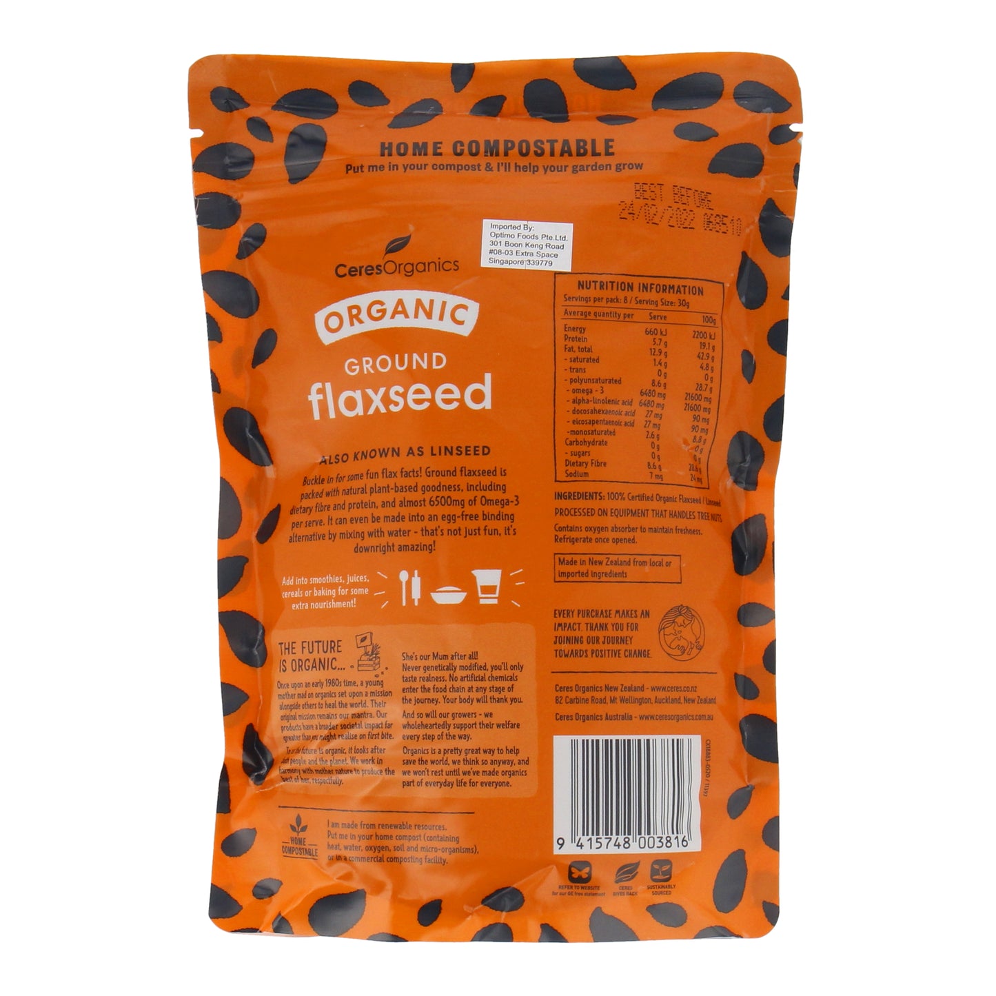 Ceres Organics Flaxseed Ground