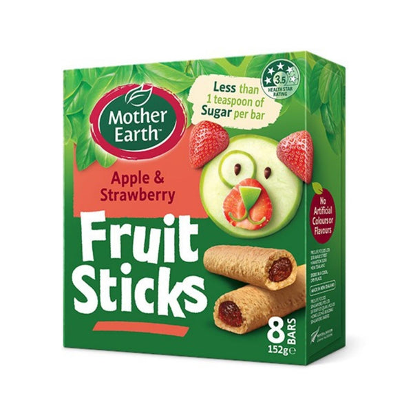 Mother Earth Baked Fruit Sticks Apple and Strawberry