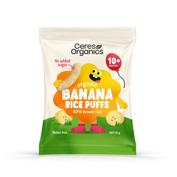 Ceres Organic Baby Rice Puffs Banana - 15 g