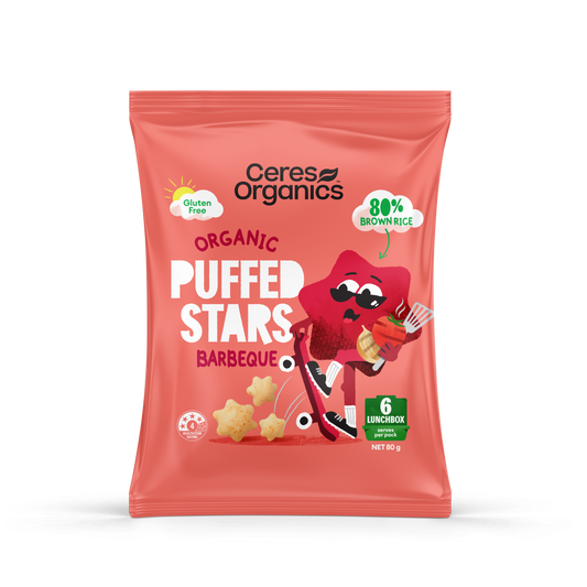 Ceres Organics Puffed Stars Barbeque 80g