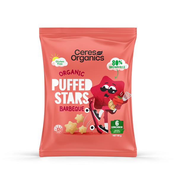 Ceres Organics Puffed Stars Barbeque 80g