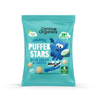 Ceres Organics Puffed Stars Sour Cream & Chives 80g
