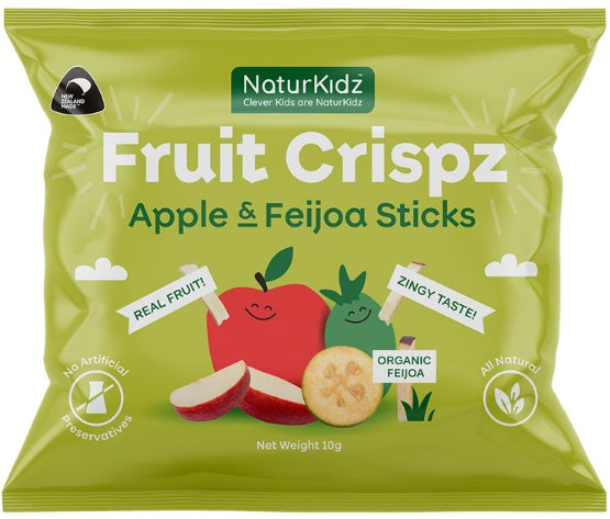 NaturKidz Fruit Crispz - Apple & Feijoa Sticks 10g – Optimo Foods
