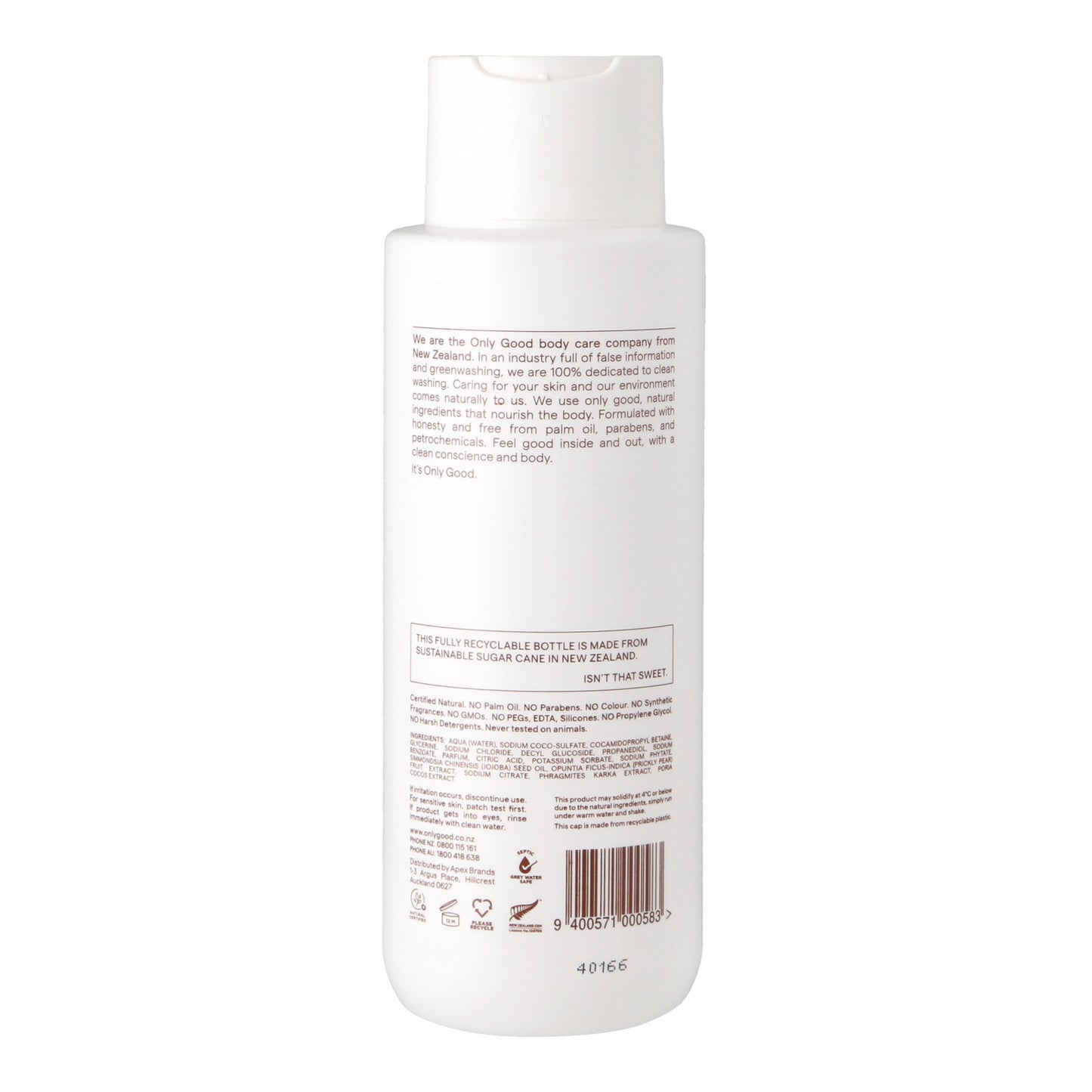 Only Good Natural Soap Free Body Wash Sensitive - Coconut Milk