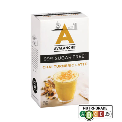 AVALANCHE 99% Sugar Free Chai Turmeric Latte 200gm 10s