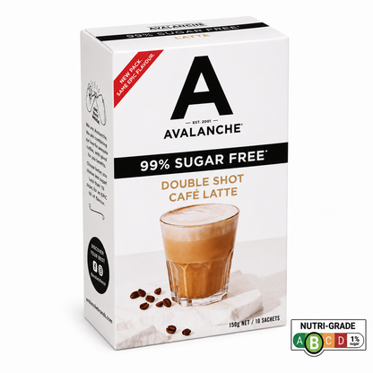 AVALANCHE 99% Sugar Free Double Shot Latte 160gm 10s
