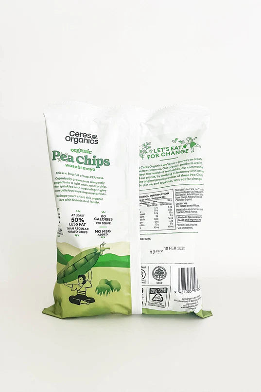 Ceres Organics Wasabi Mayo Pea Chips 100g