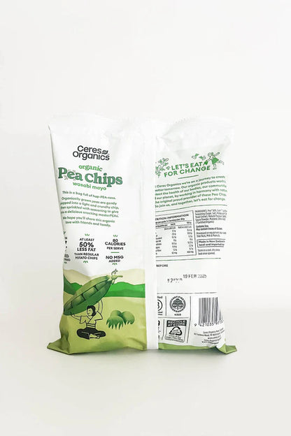 Ceres Organics Wasabi Mayo Pea Chips 100g