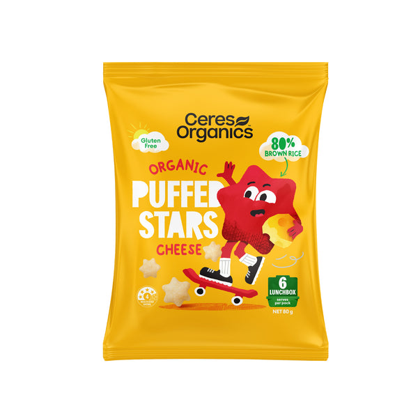 Ceres Organics Puffed Stars Cheese 80g