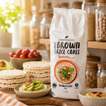 Ceres Organics Brown Rice Cakes Tamari