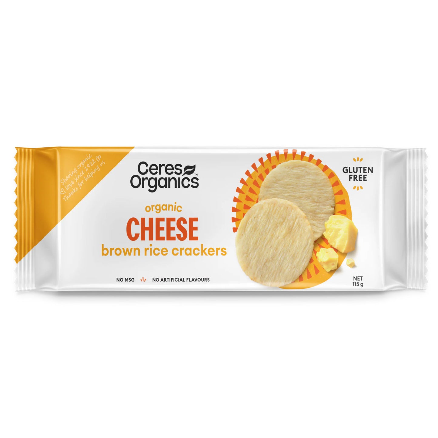 Ceres Organics Brown Rice Crackers Cheese