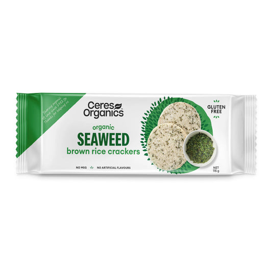 Ceres Organics Brown Rice Crackers Seaweed
