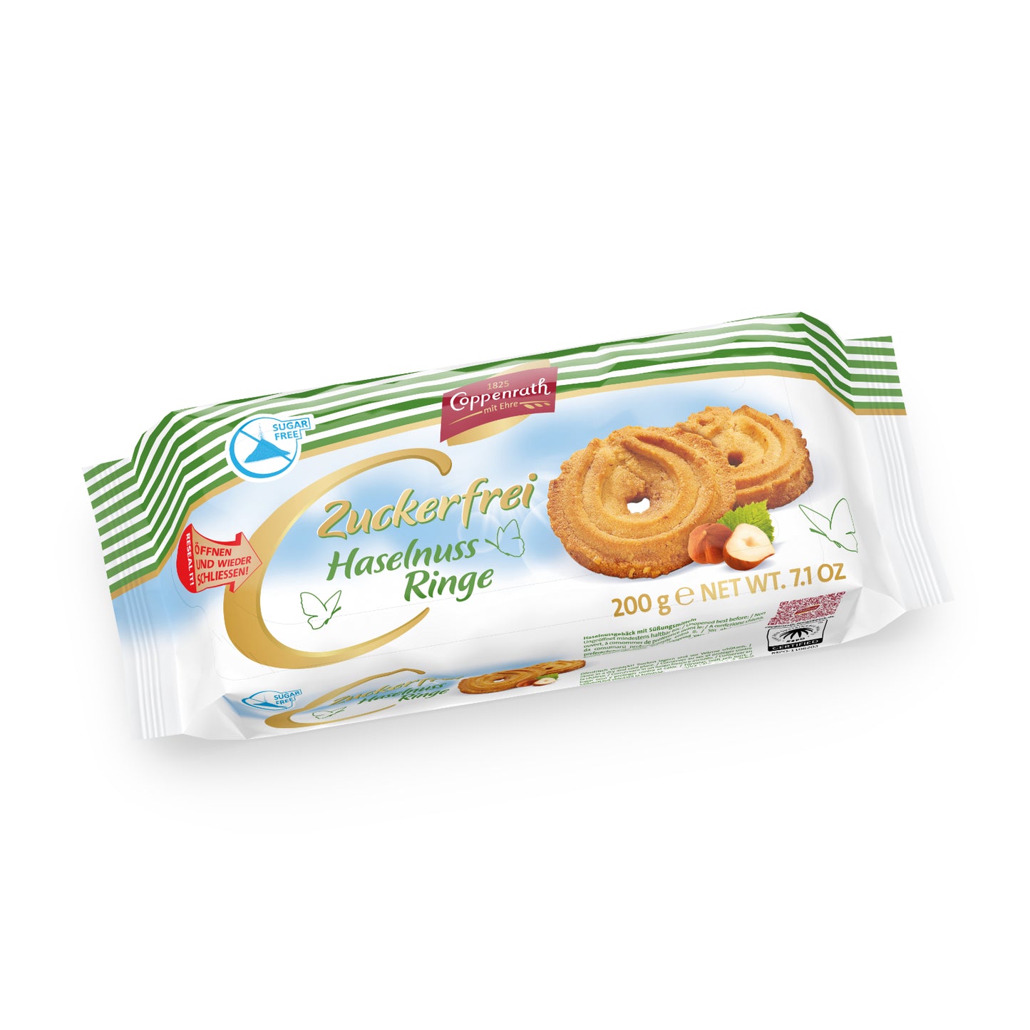 Coppenrath Hazelnut Biscuits, Sugar Free 200g