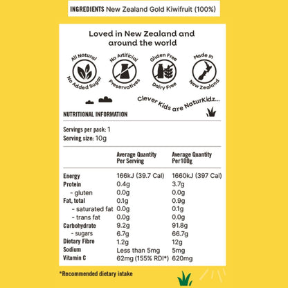 NaturKidz Fruit Crispz - Gold Kiwi Slices 10g
