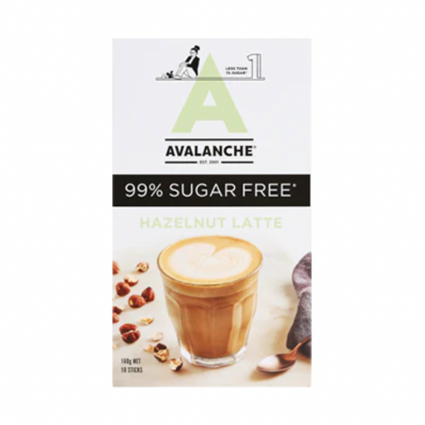 AVALANCHE 99% Sugar Free Hazelnut Latte 160gm 10s - by Optimo Foods