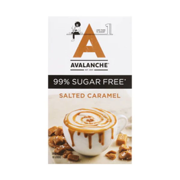 AVALANCHE 99% Sugar Free Salted Caramel 200gm 10s - by Optimo Foods