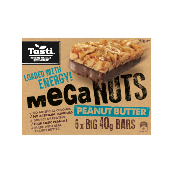 Tasti MegaNut Peanut Butter Bars 240g