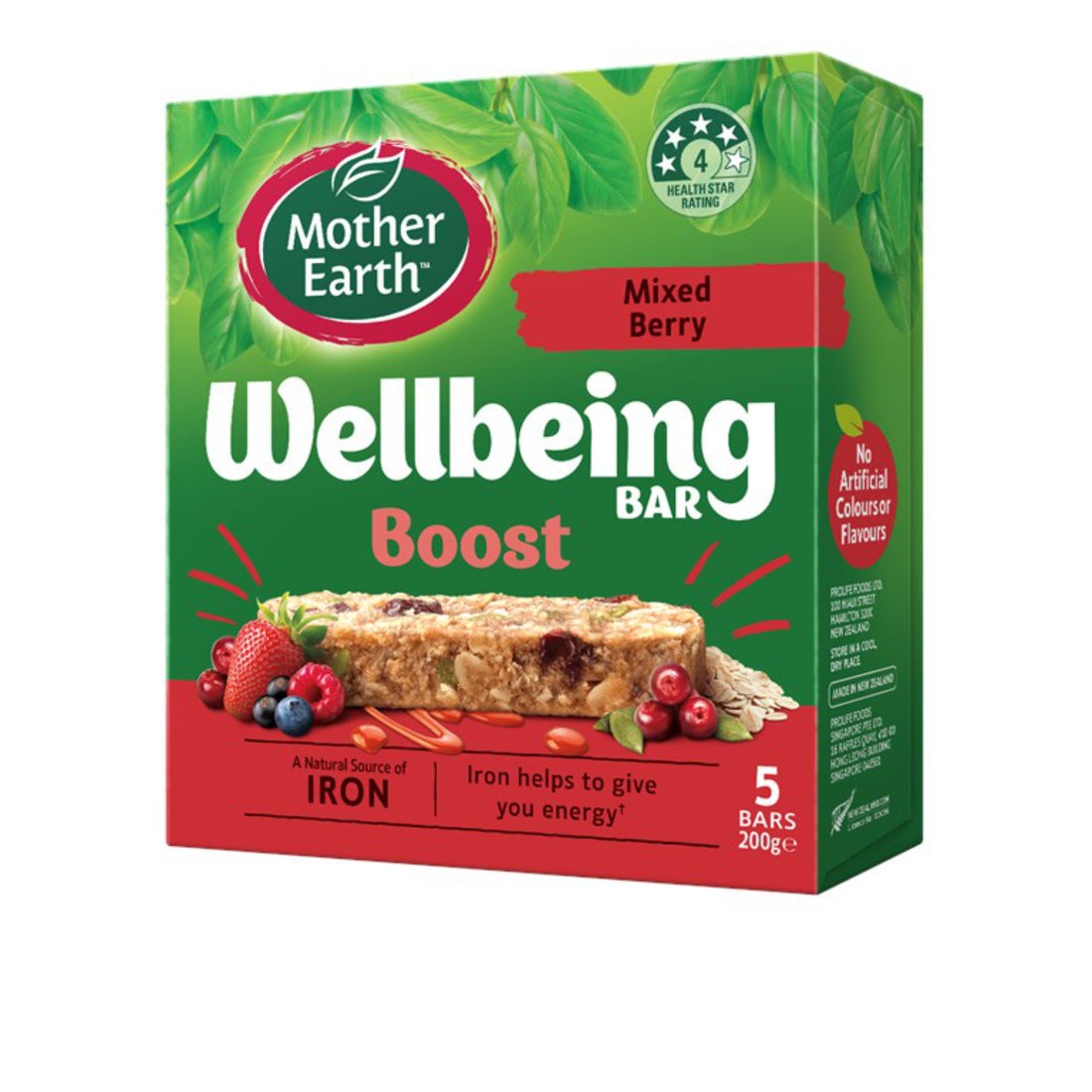 Mother Earth Wellbeing Bars Mixed Berry Boost – Optimo Foods