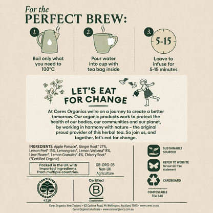Ceres Organics Organic Matcha Green Tea 20 Bags