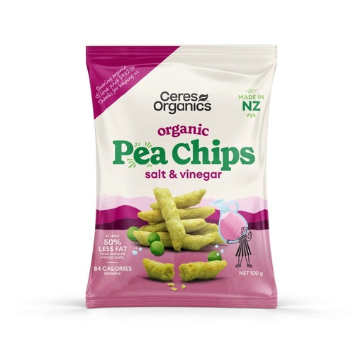 Ceres Organics Salt & Vinegar Pea Chips 100g