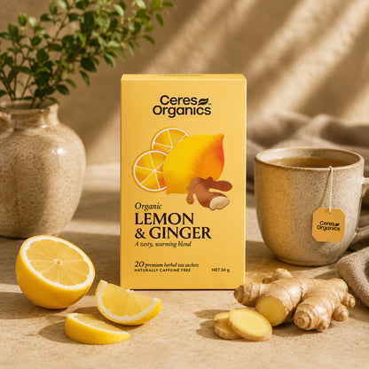Ceres Organics Organic Lemon & Ginger Herbal Tea 20 Bags