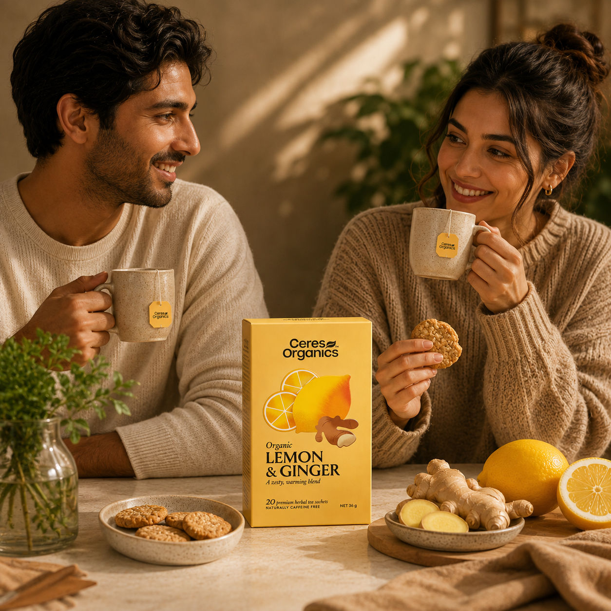 Ceres Organics Organic Lemon & Ginger Herbal Tea 20 Bags