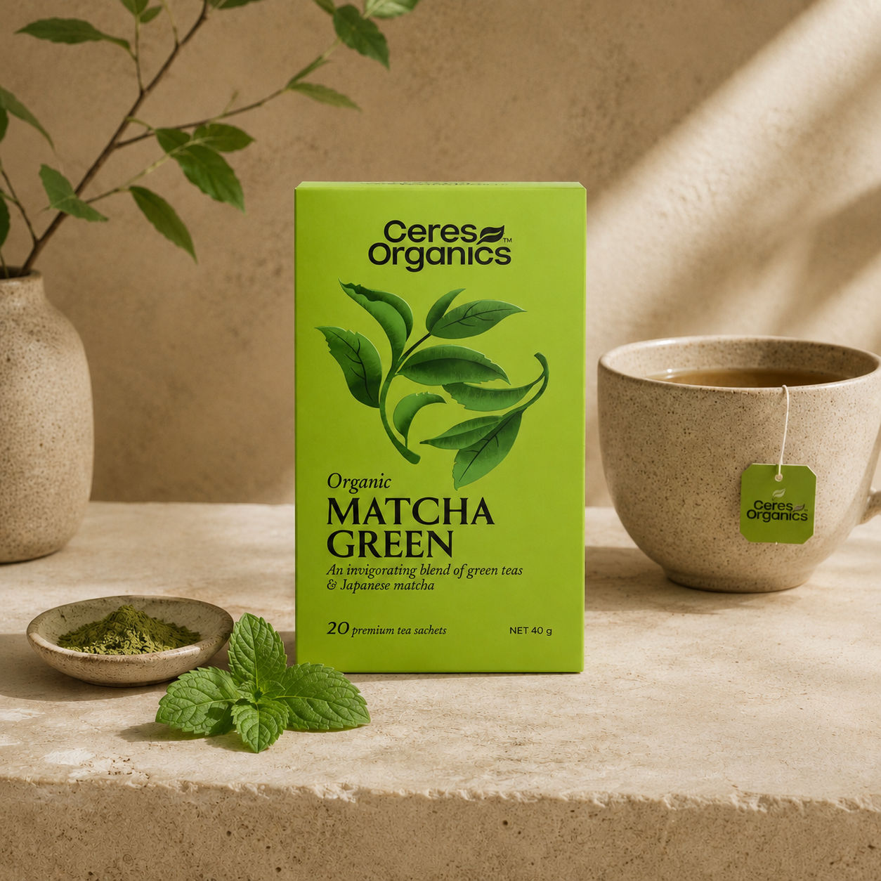 Ceres Organics Organic Matcha Green Tea 20 Bags