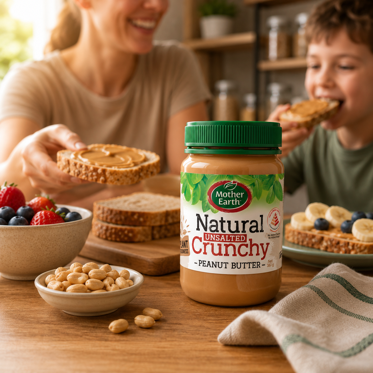 Mother Earth Peanut Butter Unsalted Crunchy