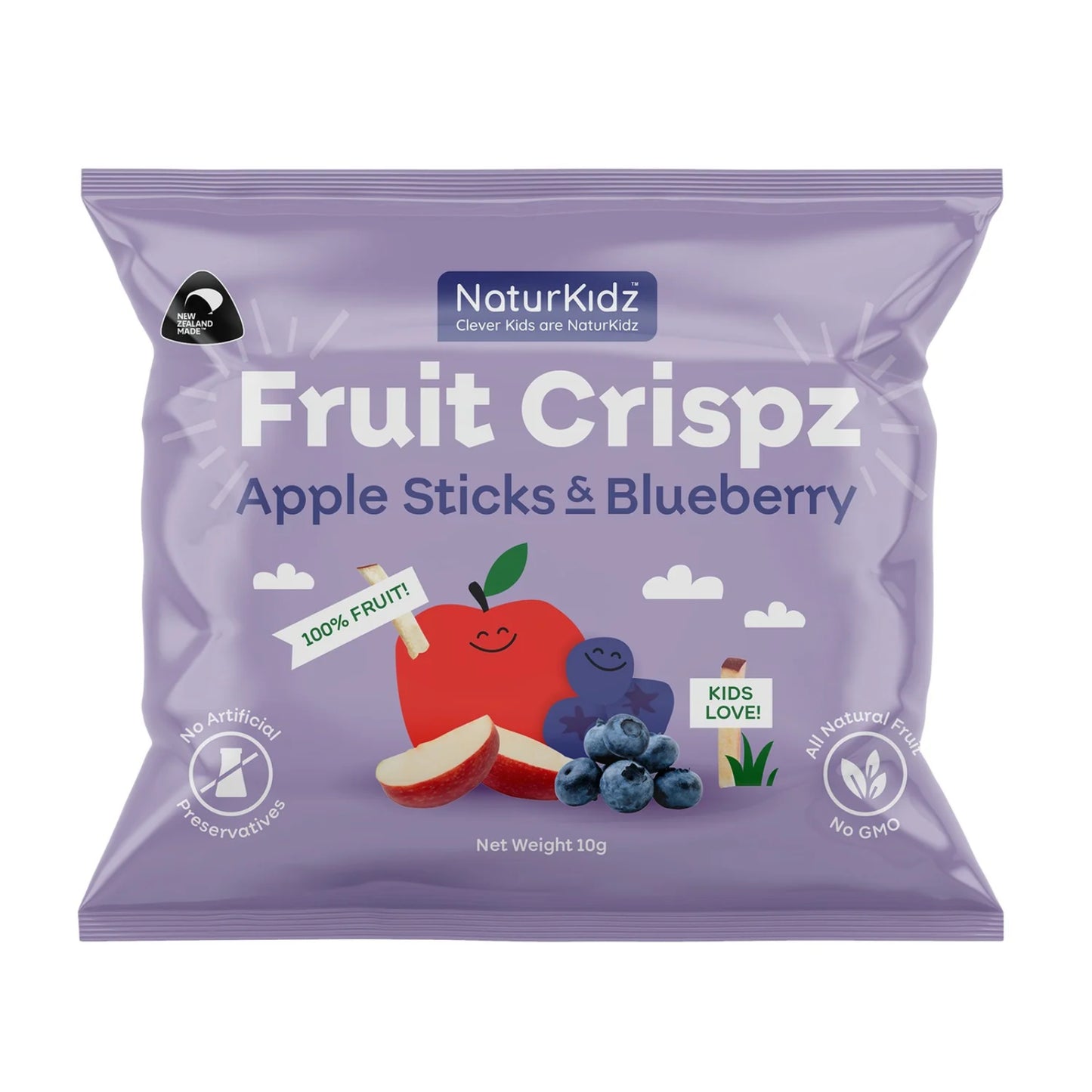 NaturKidz Fruit Crispz - Apple Sticks & Blueberry 10g