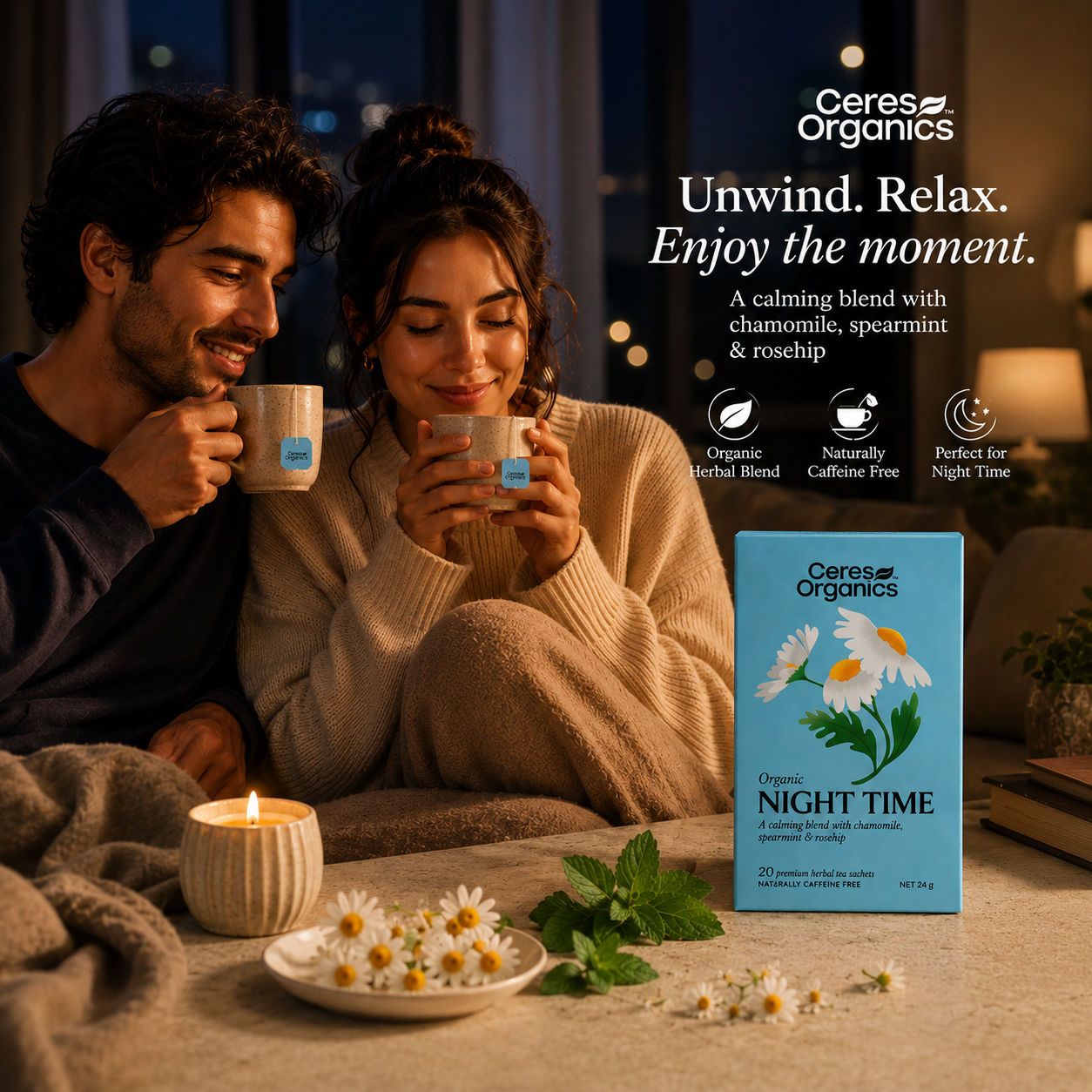 Ceres Organics Organic Night Time Herbal Tea 20 Bags