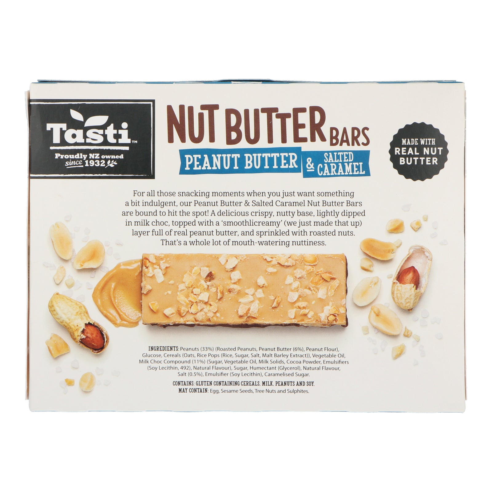 Tasti Peanut Butter and Salted Caramel Bars