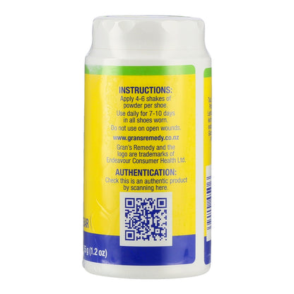 Grans Remedy For Smelly Feet and Footwear Shoe Powder Original