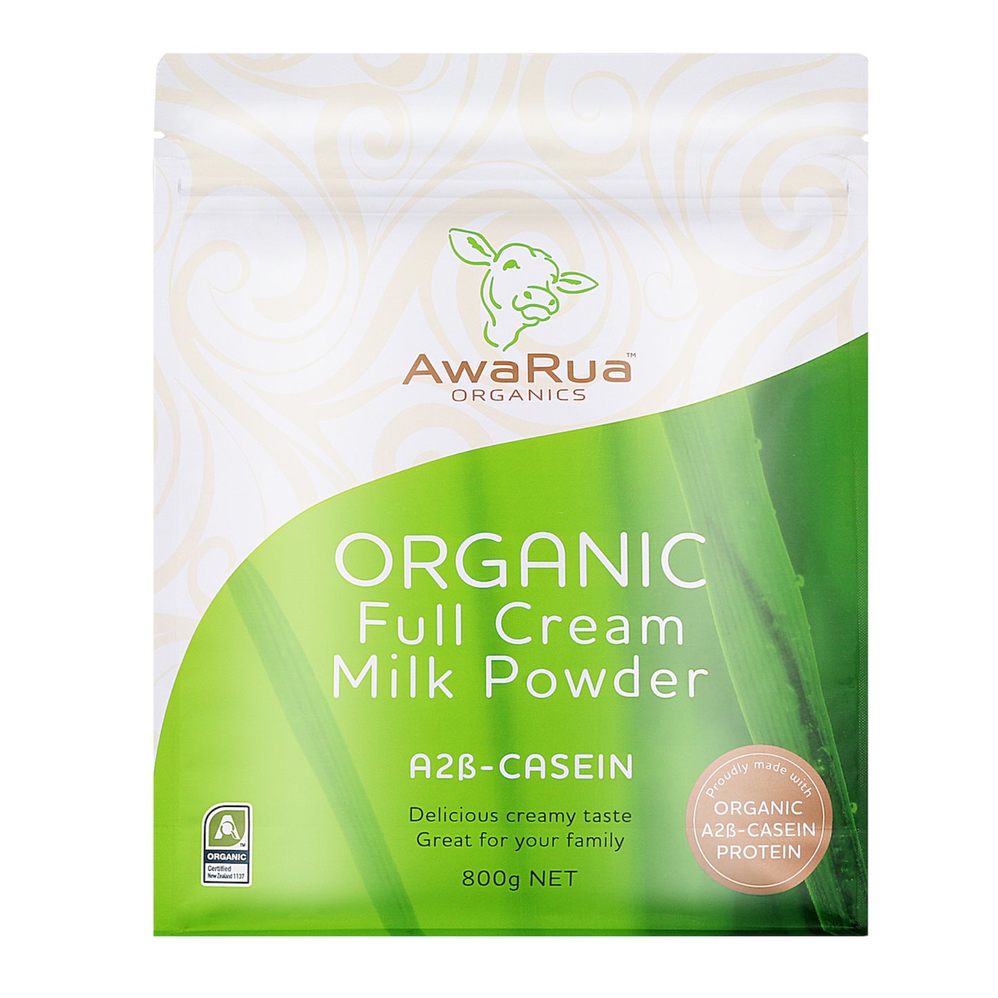 AwaRua Organics Whole Cream Milk Powder Refill 800g - by Optimo Foods
