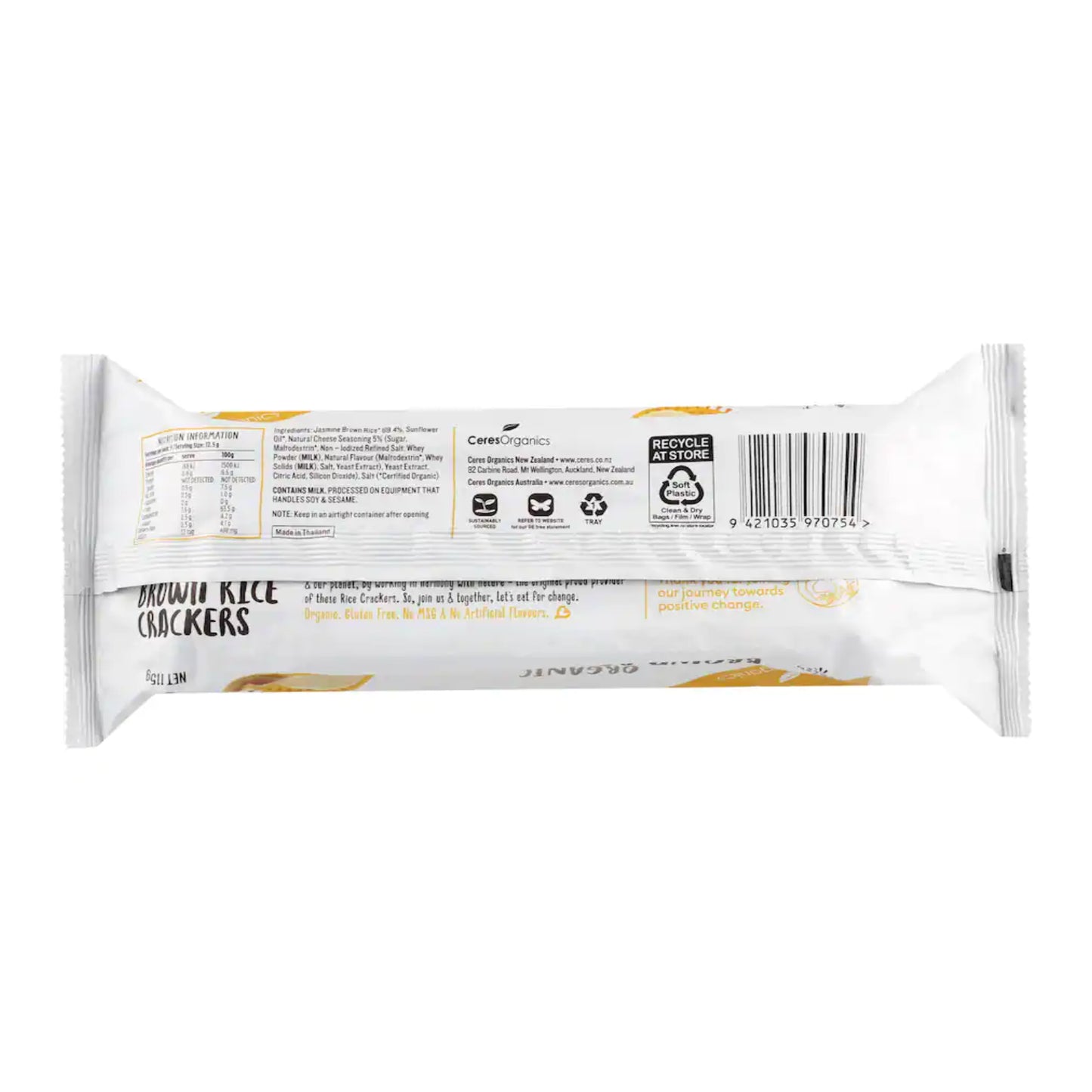 Ceres Organics Brown Rice Crackers Cheese