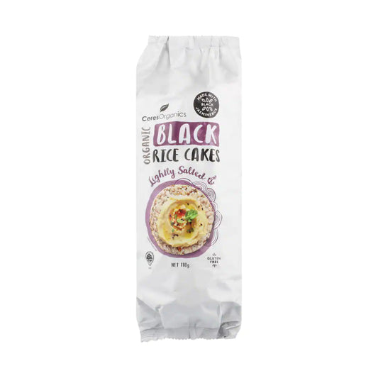 Ceres Organics Black Rice Cakes Lightly Salted 110g
