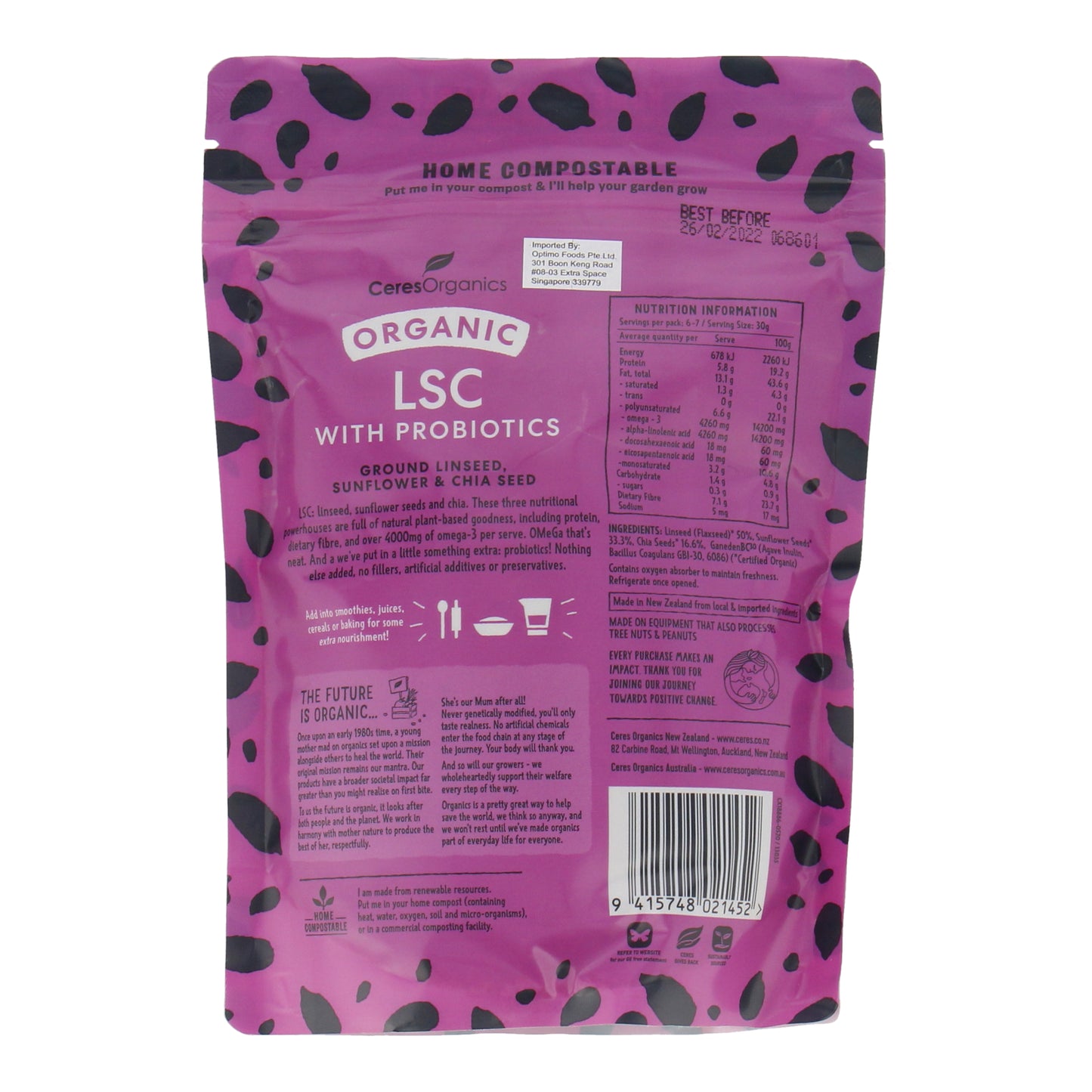 Ceres Organic LSC with Probiotic 200g