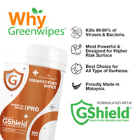 Greenwipes GShield MD-7010 PRO Disinfectant Alcohol Wipes (100 Sheets)