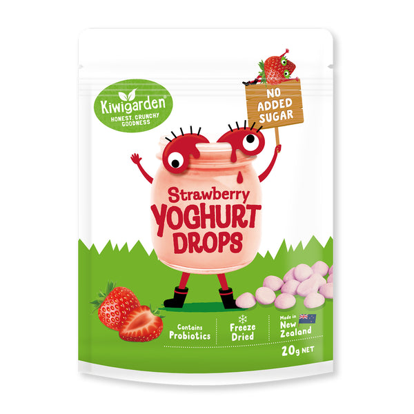Kiwigarden Freeze Dried Baby Snacks Strawberry Yoghurt Drops (NO Added Sugar) 20g