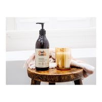 Only Good Natural Paraben Free Body Wash Awaken on table with candle