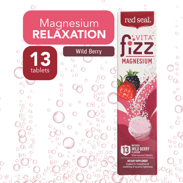 Red Seal VitaFizz Effervescent Tablets Magnesium Berry - For Relaxation and sooting