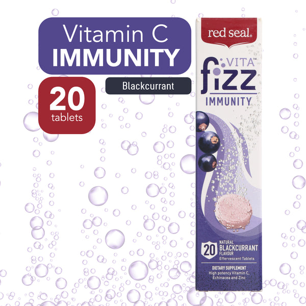 Red Seal VitaFizz Effervescent Tablets Immunity Blackcurrant Vitamin C
