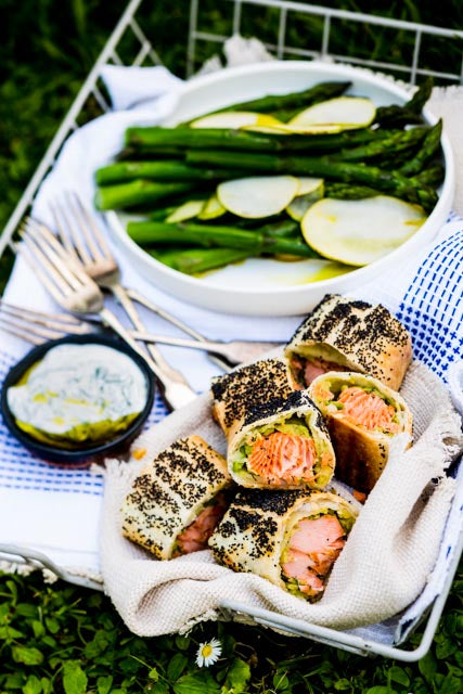 Grove Avocado Oil Garlic with salmon roll
