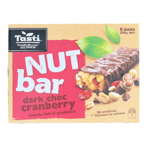 Tasti Nut Bars Dark Choc Cranberry snack bar