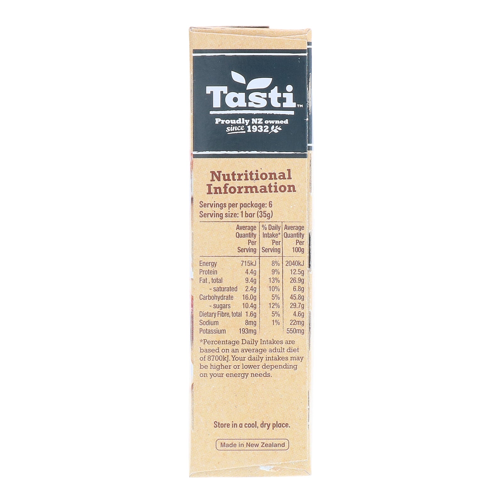 Tasti Nut Bars Yoghurt, Fruit and Nut snack bar