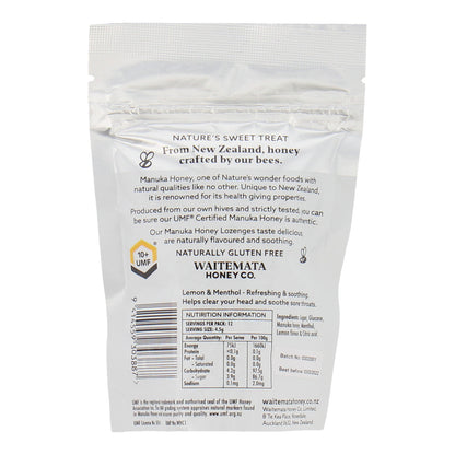Waitemata Lozenges UMF 10+ Lemon & Menthol 54g