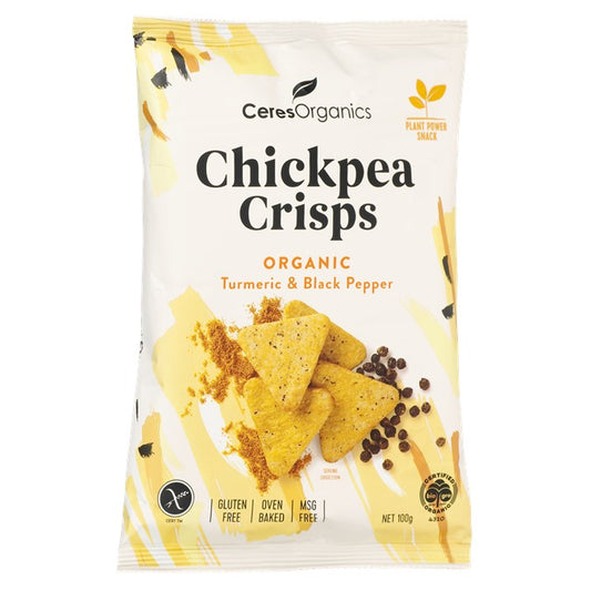 Ceres Organics Chickpea Crisps Turmeric & Black Pepper